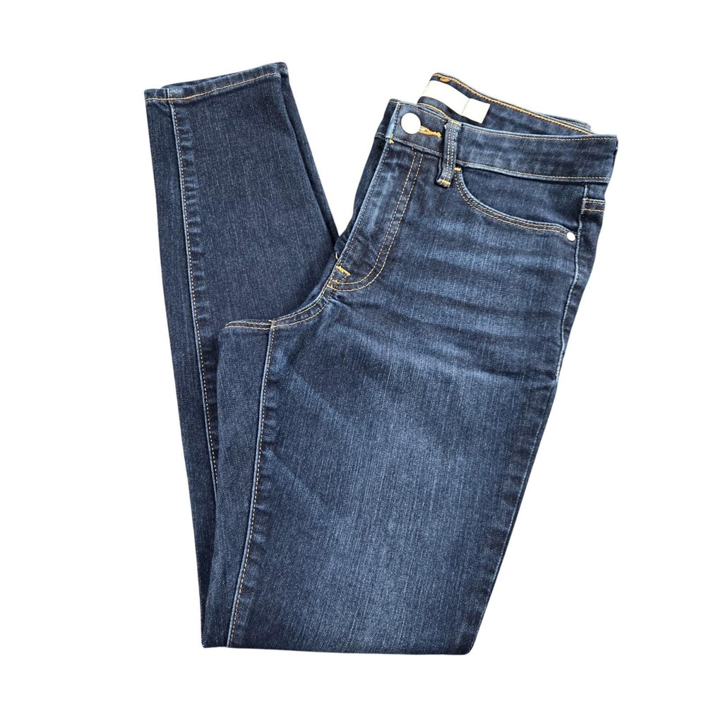 Athleta Skinny Jeans Womens Size 2 Dark Wash Indigo High Rise Stretch Denim